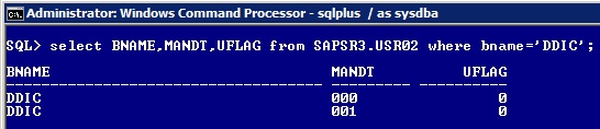 LOCK or UNLOCK SAP Users from Database Level via SQLPlus
