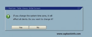Change SAP System Time Zone