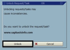 UNLOCK SAP Transport Request or Task