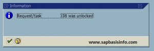 UNLOCK SAP Transport Request or Task