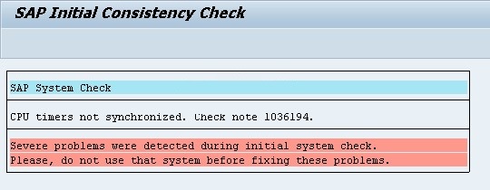 SICK Transaction Shows "CPU Timers not Synchronized"