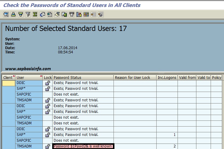 Changing the Password of User TMSADM