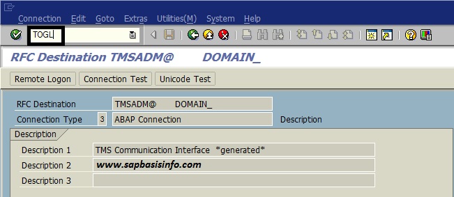 Edit TMS RFC Definitions on SM59