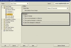 Enable SAP Message Notifications 