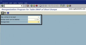 Delete Old Shortdumps from SAP System
