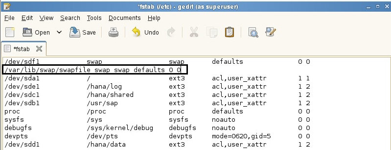 Add Swap File to SUSE Linux System 