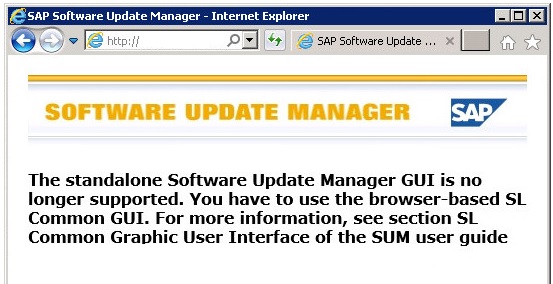The standalone Software Update Manager GUI is no longer supported