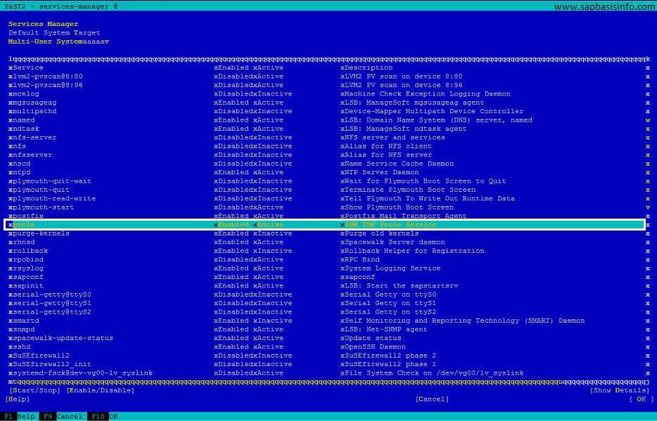 Creating SERVICE in SUSE Linux Ent 12 SP1