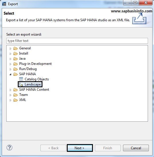 Export & Import a List of SAP HANA Systems