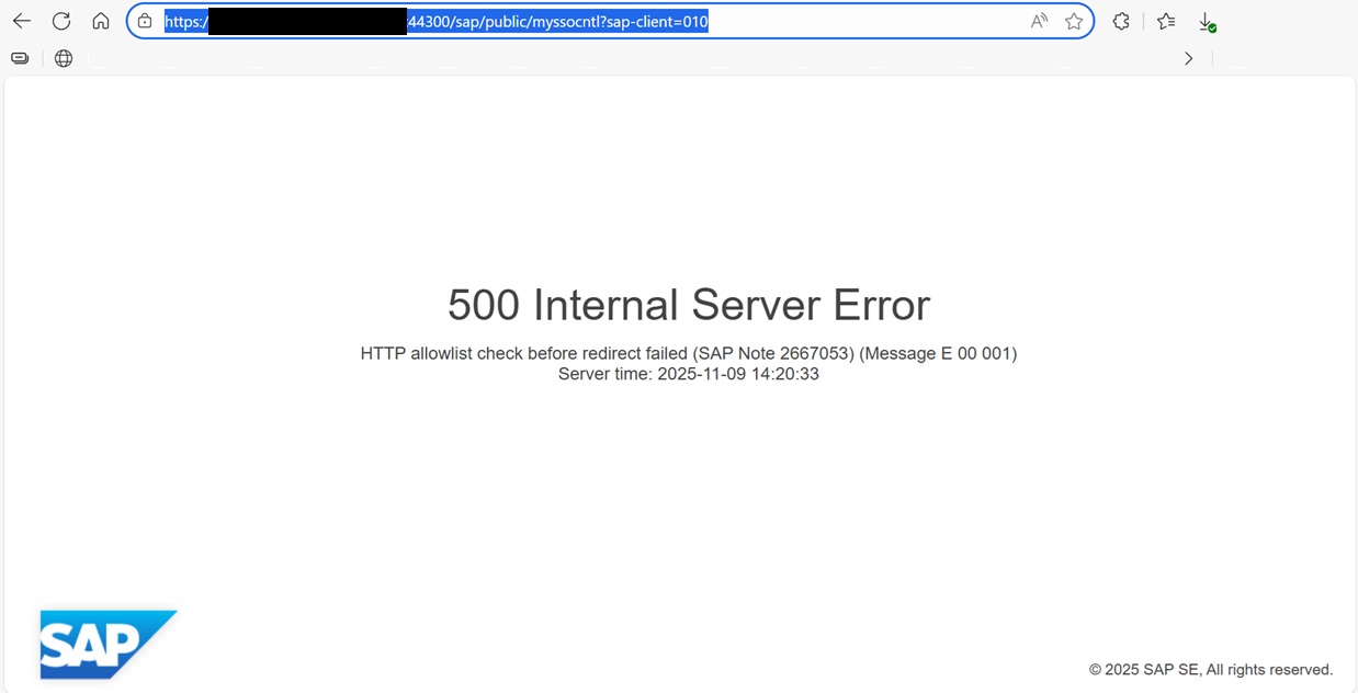 How to Resolve SAML2 HTTP 500 Errors Caused by HTTP Allow List Restrictions